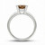 Princess Cut Fancy Brown Diamond Solitaire Engagement Ring Side