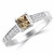 Princess Cut Brown Diamond Vintage Engagement Ring