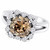 Cushion Cognac Brown Diamond Halo Engagement Ring