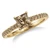 Princess-Cut Brown Diamond Engagement Ring 14k Yellow Gold