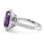 Cushion Cut Purple Amethyst and Diamond Halo Statement Ring Side