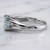 Aquamarine Solitaire Engagement Ring With Split Band Angle