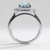Blue Aquamarine and Diamond Double Halo Statement Ring Split Shank Side