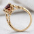 Vintage Style Oval Garnet and Diamond Engagement / Statement Ring Side