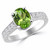 Oval Peridot Diamond Vintage Engagement Ring