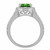 Oval Green Peridot Diamond Cocktail Engagement Halo Ring Side