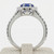Pear-Shaped Blue Sapphire and Diamond Halo Engagement Ring Side