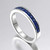 Fine Blue Sapphire Channel Wedding Ring Band Side