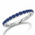 Blue Sapphire Prong-Set Half Eternity Wedding Band Bridal Ring