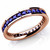 Blue Sapphire Channel-Set Eternity Wedding Ring Bridal Band Rose Gold