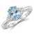 Oval Sky-Blue Topaz and Diamond Engagement Ring White Gold