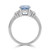 Oval Sky-Blue Topaz and Diamond Engagement Ring Side