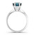 London Blue Topaz Solitaire Engagement Ring Side