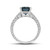 London Blue Princess Topaz Diamond Engagement Ring Side