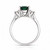 Oval Green Tourmaline Diamond 3 Stone Engagement Ring Side