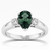 Pear-Cut Green Tourmaline and Diamond Engagement Ring