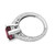 Princess-Cut Pink Tourmaline Diamond Engagement Ring Side