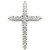 1ct Diamond Cross Pendant 14k White Gold