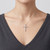 1ct Diamond Cross Pendant 14k White Gold On Model
