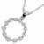 Diamond Circle Necklace 14k White Gold