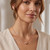 Scattered Diamond Heart Pendant Necklace Solid 14k Rose Pink Gold On Model