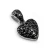 Pave-Set Black Diamond Heart Pendant Necklace 14k Gold