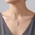 Angel Wing Diamond Pendant Necklace 14k Gold On Model