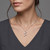 Five Bezel-Set Diamonds 1/2ct Journey Pendant Necklace On Model