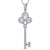 Diamond Key Pendant 14k White Gold