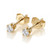 Small 1/4 Carat Natural Diamond Classic 4-Prong Stud Earrings 14k Yellow Gold