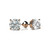 1/2 Carat Natural Diamond Classic 4-Prong Stud Earrings 14k Rose Gold