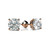 1 Carat Round Diamond Classic 4-Prong Stud Earrings Rose Gold