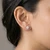 Two Carat Natural Diamond Classic 4-Prong Stud Earrings On Model