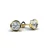 Half Carat Natural Diamond Bezel Stud Earrings 14k Yellow Gold