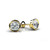3/4 Carat Natural Diamond Stud Earrings Bezel Style 14k Yellow Gold