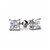 3/4 Carat Natural Princess-Cut Diamond Classic Stud Earrings