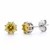 Orange Diamond Stud Earrings 14k White Gold 8-Prong Design