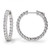 2 Carat Diamond Inside Out Hoop Earrings 14k White Gold