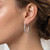 1 Carat Diamond Inside Out Hoop Earrings 14k White Gold On Model