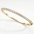 4 Carat Fine Diamond Bangle Hinged Bracelet 14k Yellow Gold