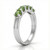 0.80ct Green Diamond 5-Stone Anniversary Ring Side