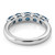 Massive 5-Stone Blue Diamond Anniversary / Wedding Ring Side