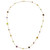 Assorted Mix Shaped Gemstone Station By The Yard Necklace 14k Gold Full View