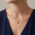 Princess Cut Green Peridot Solitaire Pendant Necklace 14k Yellow Gold On Model