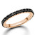 1 Carat Black Diamond Eternity Wedding Band Rose Gold