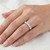 5 Stone Diamond Anniversary Band Wedding Ring On Hand
