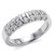 Bar-Set Two Row Diamond Anniversary Ring / Wedding Band
