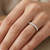 Bar-Set Diamond Anniversary Wedding Band 7-Stone Ring On Hand
