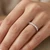 Bar-Set Diamond Anniversary Wedding Band 7-Stone Ring On Hand