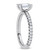 Emerald Cut Diamond Engagement Ring Mounting Side